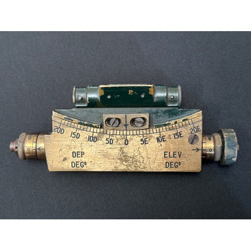 2210 - WW2 British Clinometer Sight (Mark IV) OS330 GA maker marked and dated 