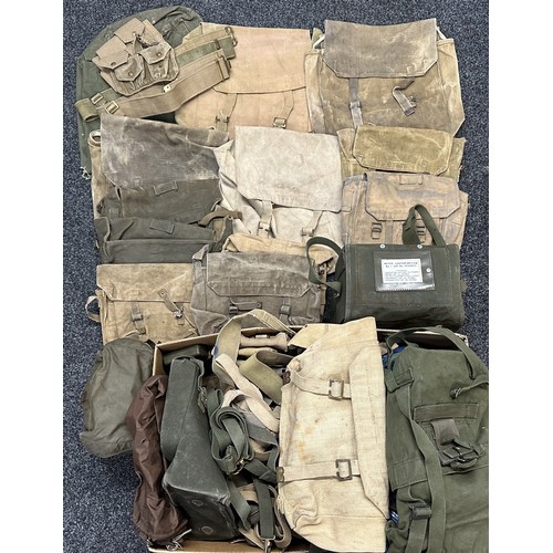 2261 - WW2 British 1937 Pattern and other later 58 pattern webbing. Large packs, small packs, belts, Rifle ... 