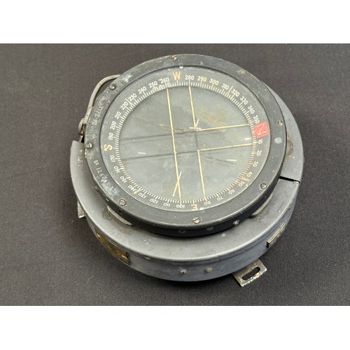 2265 - WW2 British RAF Type P8 Aircraft Compass as used in Spitfires, etc. Serial number 124445K. Complete ... 