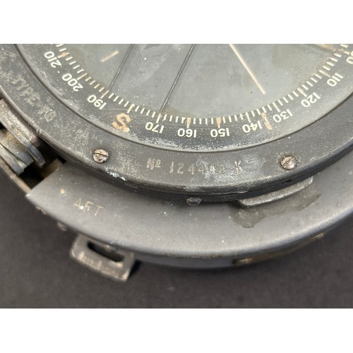 2265 - WW2 British RAF Type P8 Aircraft Compass as used in Spitfires, etc. Serial number 124445K. Complete ... 