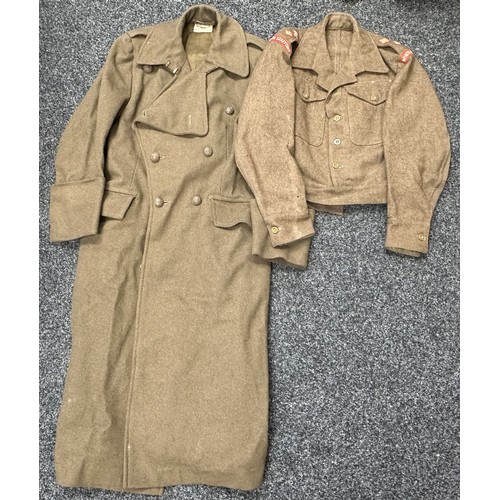 2266 - WW2 British North Staffordshire Officers Battledress Blouse complete with all originally sewn insign... 