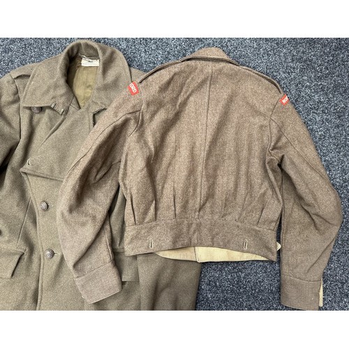 2266 - WW2 British North Staffordshire Officers Battledress Blouse complete with all originally sewn insign... 