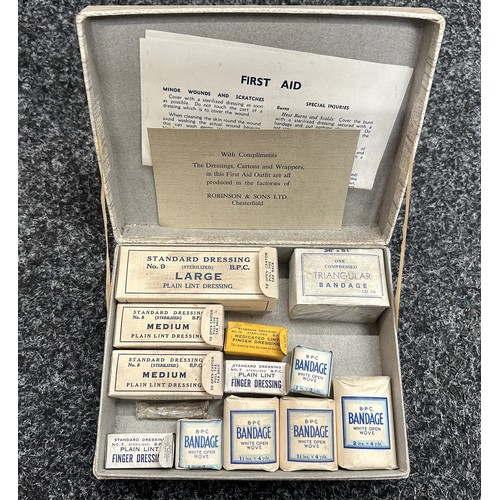 2269 - WW2 British Complete First Aid Outfit Book and ARP plus wartime First Aid kit and a 1955 dated First... 