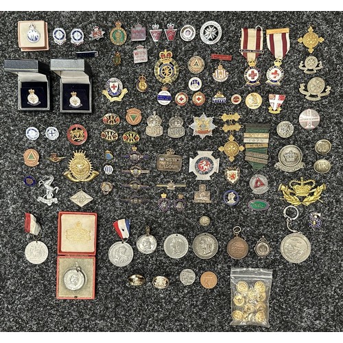 2272 - A collection of enamel lapel badges to include Royal British Legion, WVS Civil Defence, Womens Land ... 