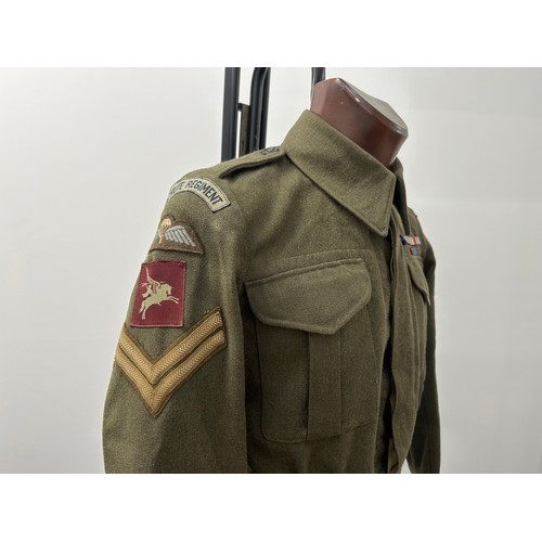 2273 - WW2 British Parachute Regiment Australian made Battledress Blouse named to  