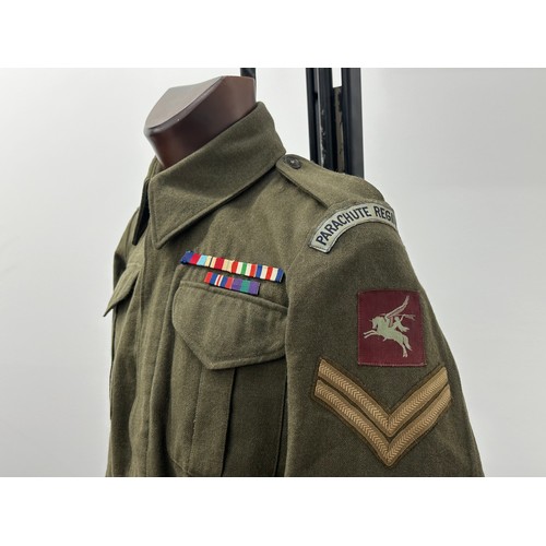 2273 - WW2 British Parachute Regiment Australian made Battledress Blouse named to  