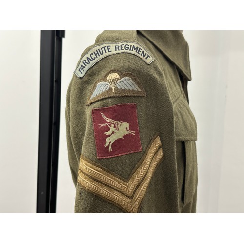 2273 - WW2 British Parachute Regiment Australian made Battledress Blouse named to  