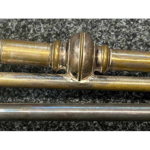 2281 - British Cavalry Trumpet, silver plated, maker marked 