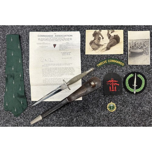 2283 - WW2 British 1st Pattern Fairbairn-Sykes Commando knife with provenance to Pte David Davis ex No 12 a... 