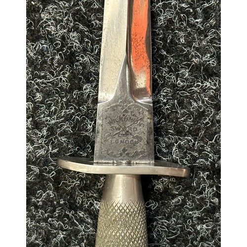 2283 - WW2 British 1st Pattern Fairbairn-Sykes Commando knife with provenance to Pte David Davis ex No 12 a... 