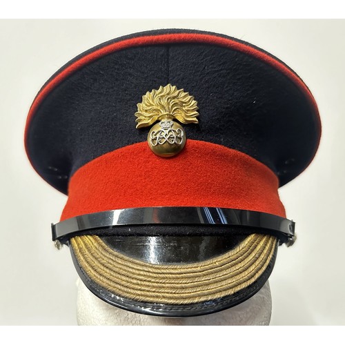 2291 - British Post War Grenadier Guards NCO's Cheese Cutter Cap with ERII Brass Flaming Grenade Cap Badge.... 