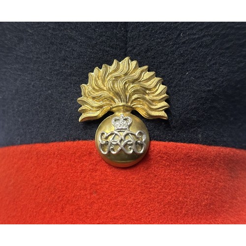 2291 - British Post War Grenadier Guards NCO's Cheese Cutter Cap with ERII Brass Flaming Grenade Cap Badge.... 