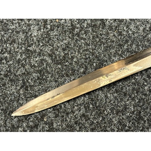 2293 - Replica Life Guards Sword with etched single edge blade 990mm in length with etched decoration in th... 