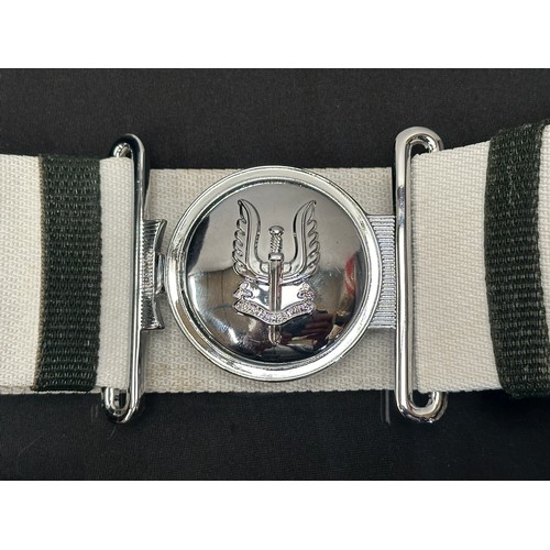 2294 - Postwar British SAS Signals group to include: SAS Belt & Buckle, SAS Signals Medallions, boxed cuff ... 