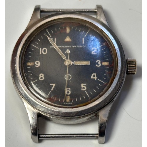 2298 - British RAF Pilots/ Navigators 6B/346 Wristwatch by International Watch Co with black dial with Arab... 