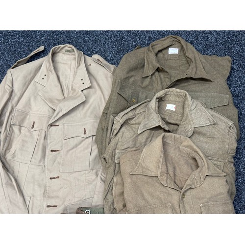 2302 - Mixed Militaria to include: Two pairs 1949 pattern Battledress Trousers both size 6 dated 1954: Thre... 