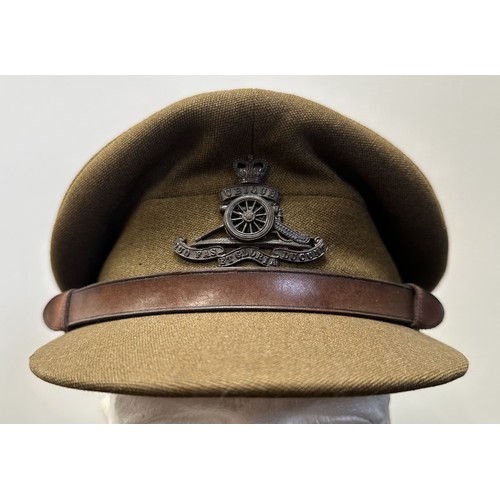 2310 - WW2 British Royal Artillery pre war 1933 dated  NCO's Full Dress Cap named and numbered to Sgt 22535... 