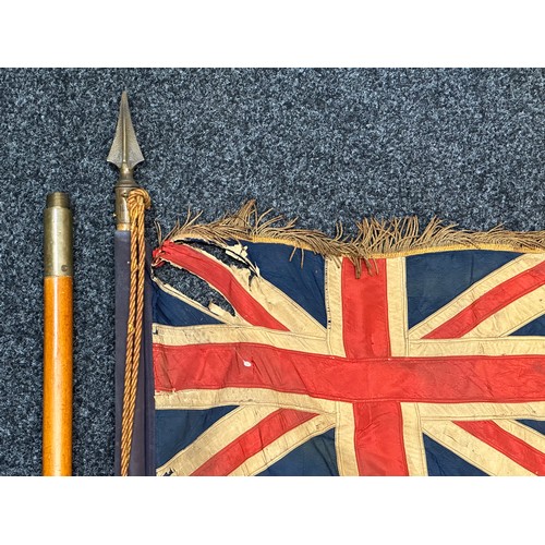 2313 - British Legion Standard for Clay Cross & District in relic condition. Complete with original pole, b... 