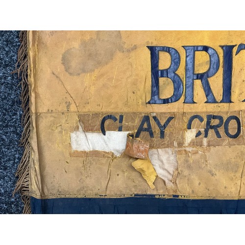 2313 - British Legion Standard for Clay Cross & District in relic condition. Complete with original pole, b... 