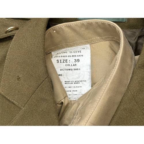 2314 - Post War British Army No 2 Dress Jackets and Trousers x 2, White Belt Royal Artillery Dress Belt and... 