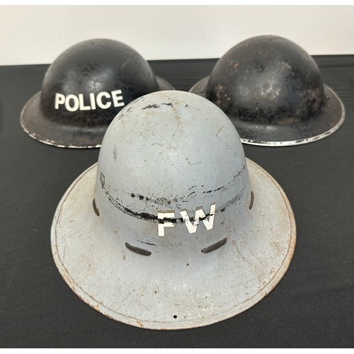 2317 - WW2 British Home Front Firewatchers helmet complete with size 7 liner dated 1941 and fitted with a c... 