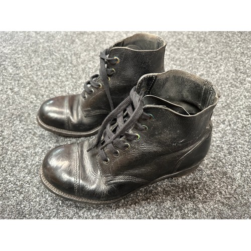 2325 - British Ammo Boots dated 1953, size 8 L complete with studs and toe and heel plates and a pair of Ca... 