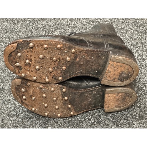 2325 - British Ammo Boots dated 1953, size 8 L complete with studs and toe and heel plates and a pair of Ca... 