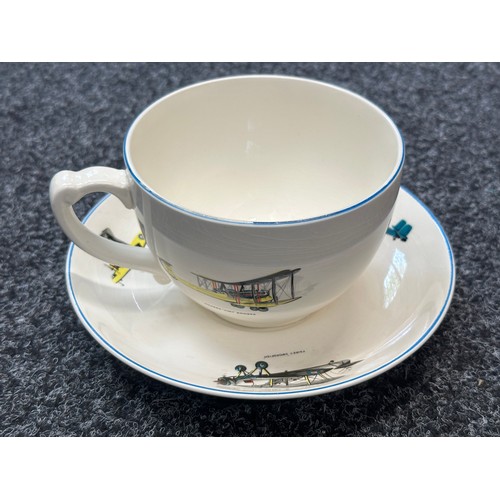 2326 - Aviation interest: Large Breakfast Tea Cup and Saucer by TG Green of Church Gresley, Derbyshire.  De... 