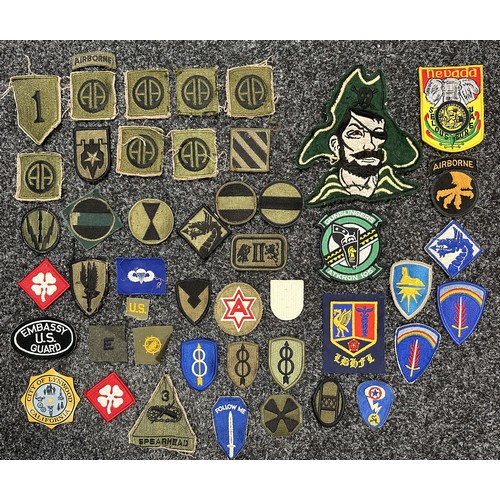 2329 - WW2 USAAF Shoulder Sleeve Insignia & Later Pocket Patches, Post War US Army Subdued Shoulder Sleeve ... 