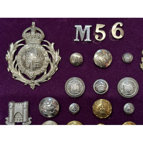 2330 - British Police badges, pre 1953 Kings Crown for Reigate, Metropolitain Special Constabulary in bronz... 