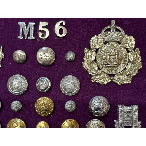 2330 - British Police badges, pre 1953 Kings Crown for Reigate, Metropolitain Special Constabulary in bronz... 