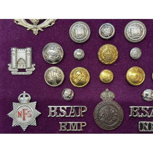 2330 - British Police badges, pre 1953 Kings Crown for Reigate, Metropolitain Special Constabulary in bronz... 