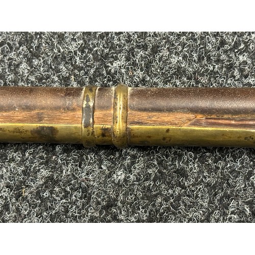 2332 - North African Matchlock Jezail Camel Gun with 94cm long barrel. Smoothbore approx. 14mm. Overall len... 