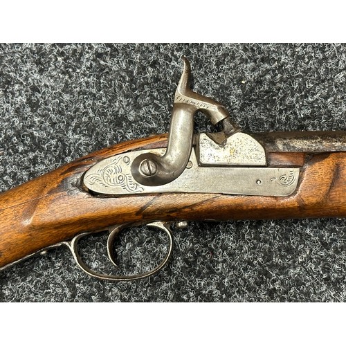 2333 - Percussion Cap Musket with 600mm long smoothbore barrel. Bore approx. 20mm. Working action which hol... 