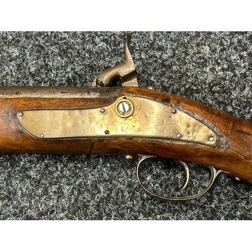 2333 - Percussion Cap Musket with 600mm long smoothbore barrel. Bore approx. 20mm. Working action which hol... 