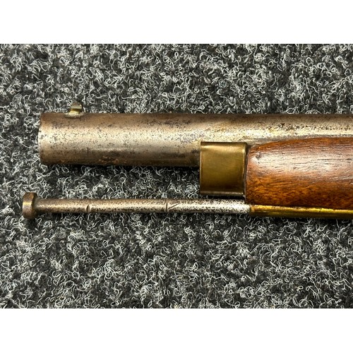 2333 - Percussion Cap Musket with 600mm long smoothbore barrel. Bore approx. 20mm. Working action which hol... 