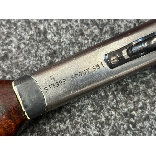 2337 - Deactivated Single Barrel 12 Bore Brazillian Scout shotgun serial number 913999. 758mm long barrel. ... 