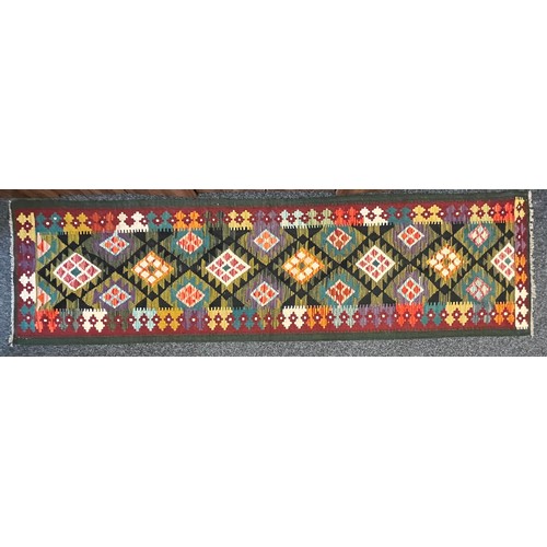 382 - Oriental Rugs and Carpets - a Maimana Kilim runner, 304cm x 83cm