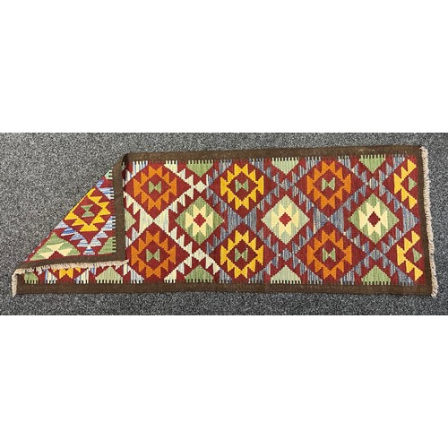 384 - Oriental Rugs and Carpets - a Maimana Kilim runner, 194cm x 67cm