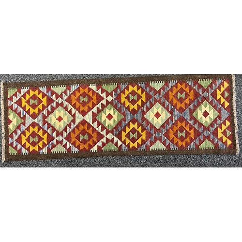 384 - Oriental Rugs and Carpets - a Maimana Kilim runner, 194cm x 67cm