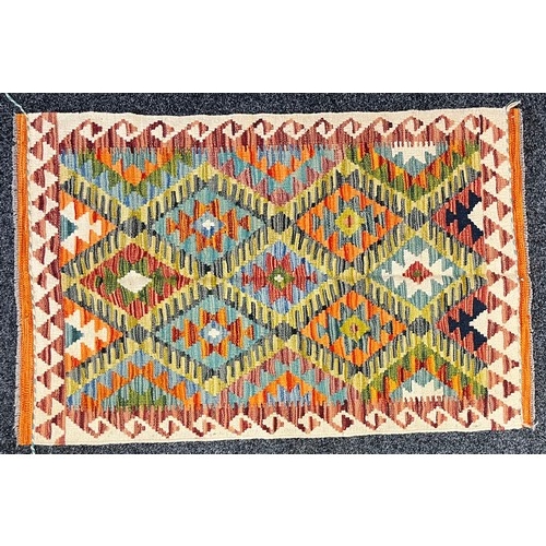 387 - Oriental Rugs and Carpets - a Chobi Kilim, 126cm x 80cm