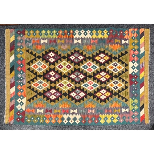 388 - Oriental Rugs and Carpets - a Maimana Kilim, 198cm x 132cm