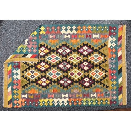 388 - Oriental Rugs and Carpets - a Maimana Kilim, 198cm x 132cm