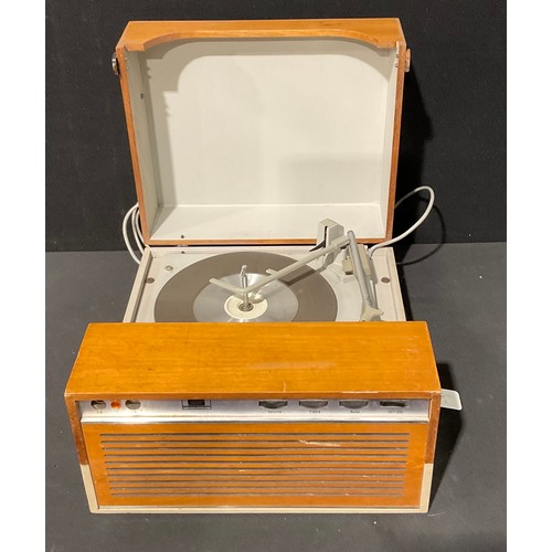 401 - A Philips Stella portable teak record player, c.1970