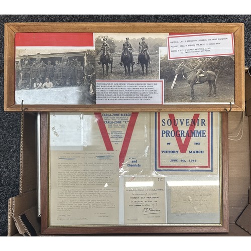 2270 - WW2 British paperwork. 2 boxes of mixed Ephemera, photos, and books including The Second Great War b... 