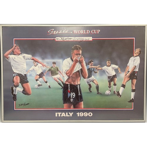 511 - Sport, Football - A Gazza's World Cup Italy 1990 print, signed, No 230 of 5000