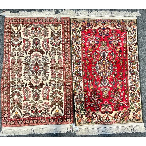 381 - An Iranian woollen rug; another similar (2)