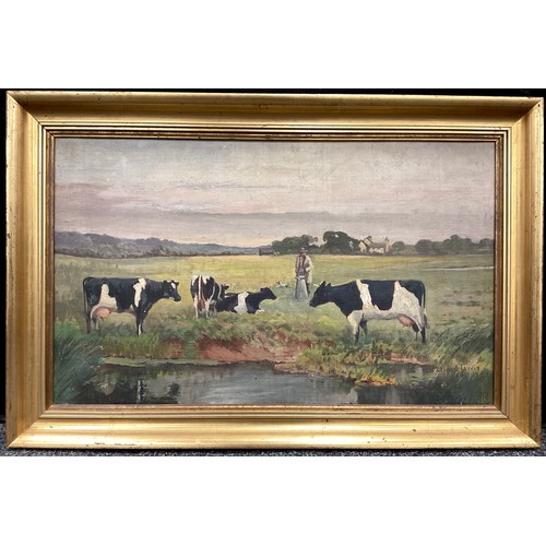 531 - John Bradford Jarvis (exh. RA, 1912), a pair, A Midsummer Evening on the Marsh, and Cattle on the Hi... 