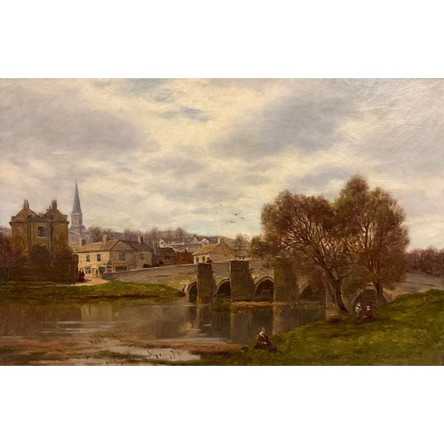 568 - William Artingstall (late 19th / early 20th century), 
Bakewell Bridge, 
signed, dated 1883 to verso... 