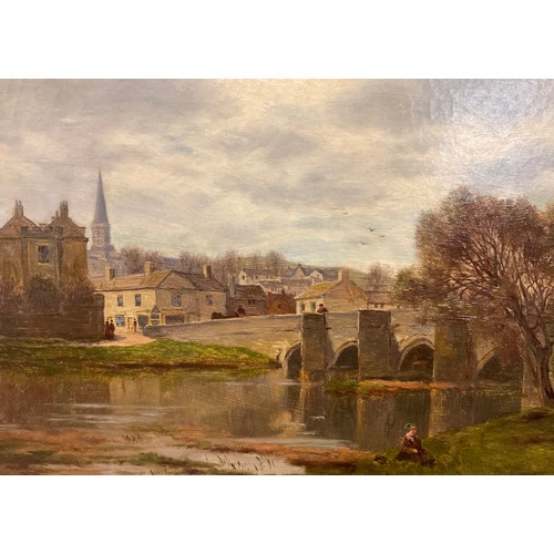 568 - William Artingstall (late 19th / early 20th century), 
Bakewell Bridge, 
signed, dated 1883 to verso... 